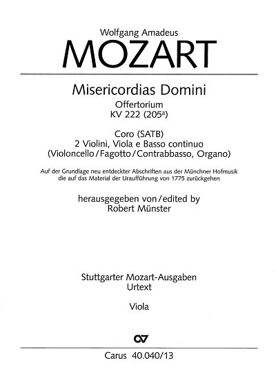 W.A. Mozart: Misericordias Domini KV 222 (205a); Offertorium