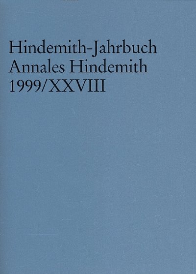 P. Hindemith: Hindemith-Jahrbuch 38 (Bu)