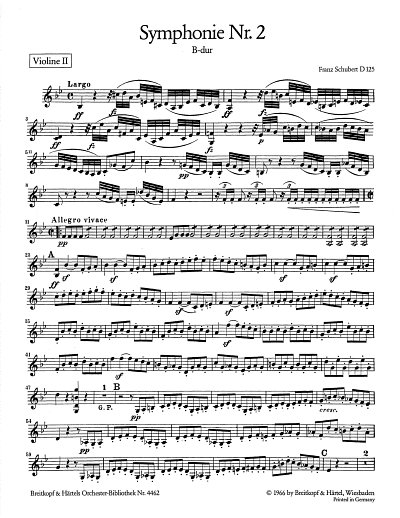 F. Schubert: Sinfonie Nr. 2 B-dur D 125, Orchester