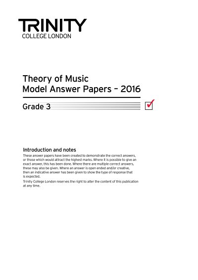 Theory Model Answer Papers Grade 3 2016