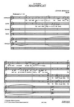 L. Berkeley: Magnificat And Nunc Dimittis Op.99