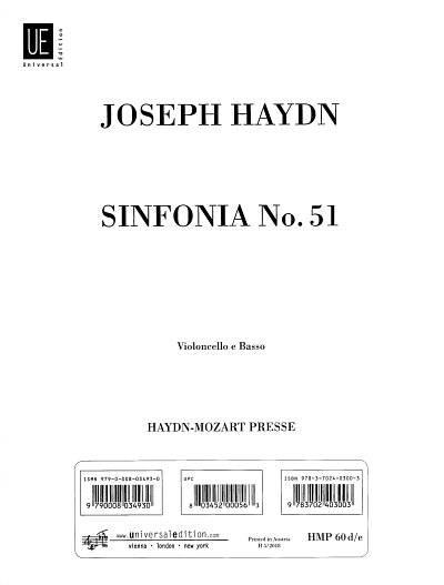 J. Haydn: Sinfonia Nr. 51 B-Dur Hob. I:51, Sinfo (VcKb)