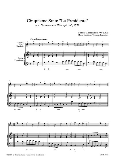 DL: N. Chedeville, Cinquieme Suite Violine [Floete, Oboe], B