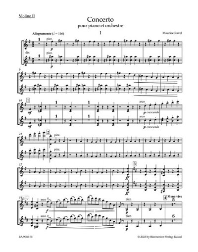 M. Ravel: Concerto, KlavOrch (Vl2)