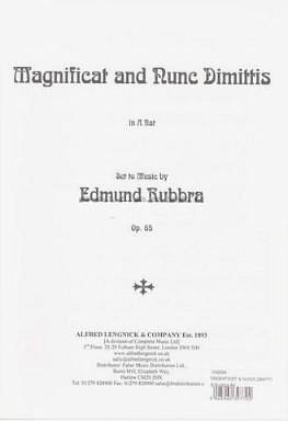 E. Rubbra: Magnificat and nunc dimittis Opus 6, GchKlav (Bu)