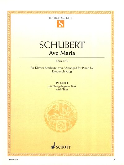 F. Schubert: Ave Maria op. 52/ 6 D 839 , Klav