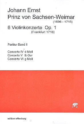 J.E. Prinz von Sachs: 6 Violinkonzerte op. , VlStrBc (Part.)