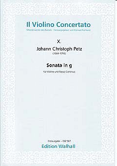 Petz Johann Christoph: Sonata G-Moll Violino Concertato~Meis