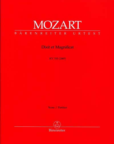 W.A. Mozart: Dixit et Magnificat KV 19, 4GesGchOrchO (Part.)