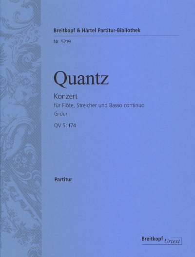 J.J. Quantz: Konzert fuer Floete, Streicher u, FlStrBc (Part