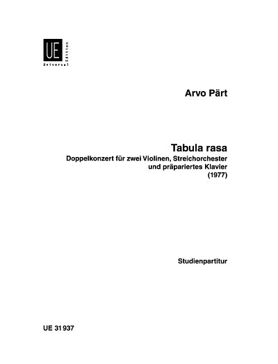 A. Pärt: Tabula rasa, 2VlStroPno (Part.)
