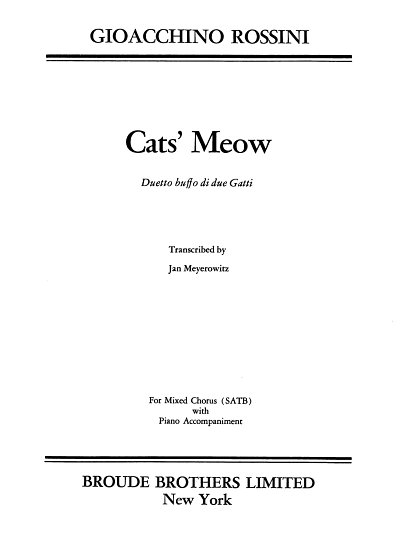 G. Rossini: Katzenduett (Cats' Meow)