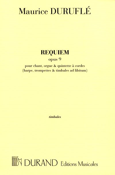 M. Duruflé: Requiem op. 9, GesGchStroOr (Pk)