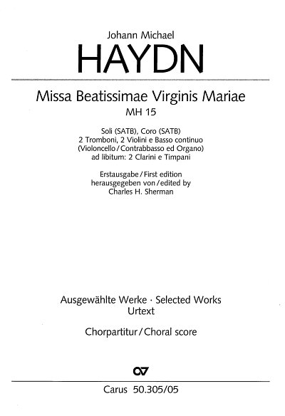 M. Haydn: Missa Beatissimae Virginis Mar, 4GesGchOrch (Chpa)
