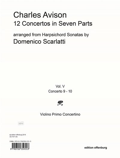 C. Avison: 12 Concertos in Seven Parts, arranged fr (Stsatz)