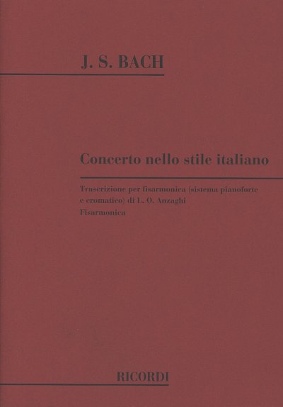 J.S. Bach: Concerto Italiano Bwv 971, Akk (Part.)