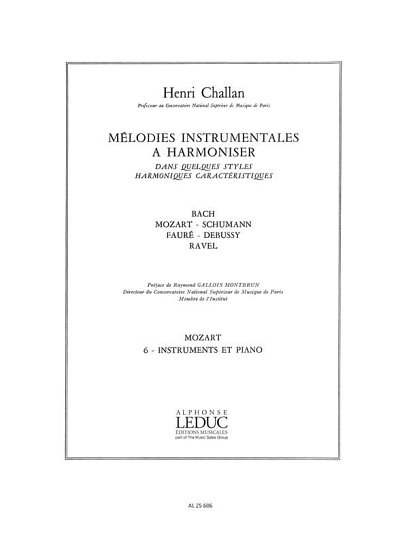 H. Challan: Melodies Instrumentales a Harmoniser Vol. , Klav