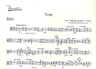 I. Albeniz: Tango Op 165/2 Salonorchester, Direktion+Stimmen