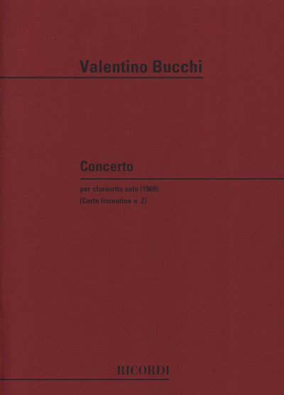 Concerto Per Clarinetto Solo, Klar (Part.)