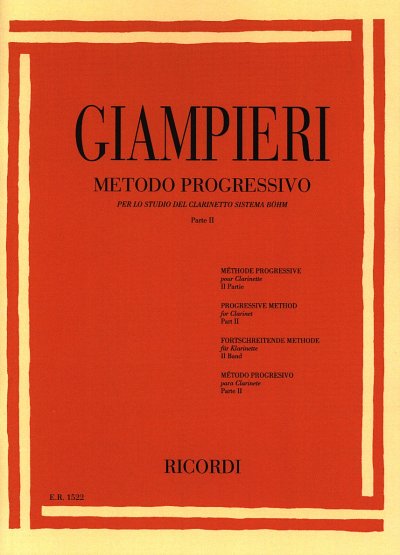 Metodo Progressivo Per Lo Studio Del Clarinett, Klar (Part.)