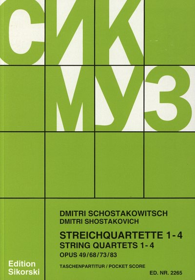 D. Schostakowitsch: Streichquartette Nr. 1-4, 2VlVaVc (Stp)