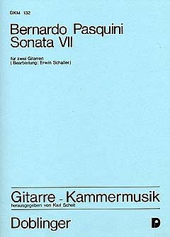 B. Pasquini: Sonate 7 F-Dur Gitarre Kammermusik