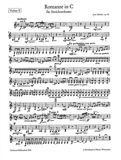 J. Sibelius: Romanze C-Dur Op 42 - Str