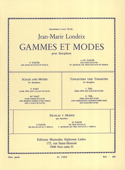 J.-M. Londeix: Gammes et Modes 2, Sax