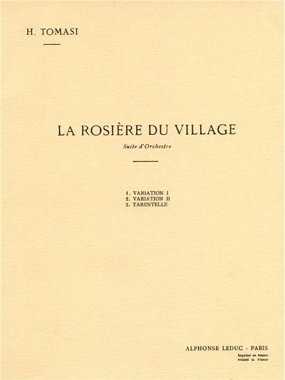 H. Tomasi: La Rosière du Village, Sinfo (Stp)