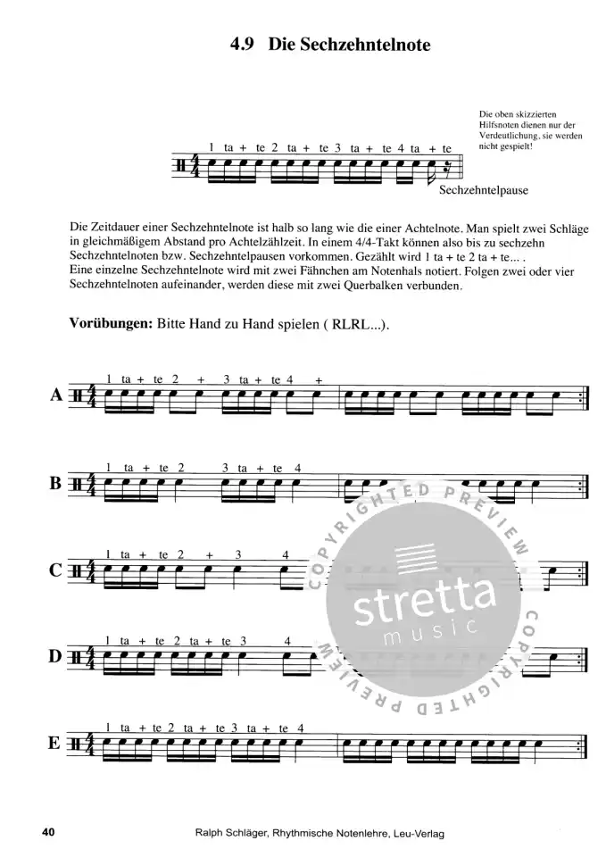 R. Schläger: Rhythmische Notenlehre, Instr (+CD) (4)