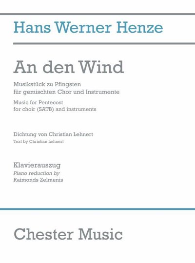H.W. Henze: An Den Wind (Vocal Score), GchKlav (Part.)