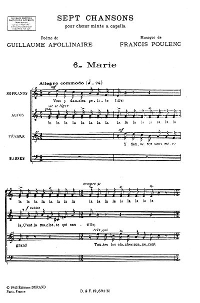 F. Poulenc: Marie, GCh4 (Chpa)