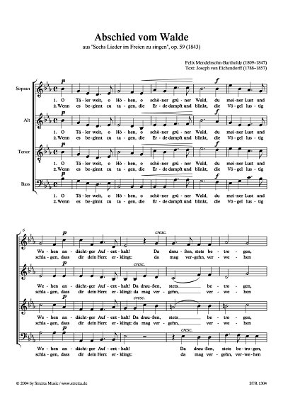 DL: F. Mendelssohn Bartholdy: Abschied vom Walde aus 