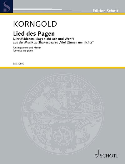 E.W. Korngold: Lied des Pagen op. 11 , GesKlav