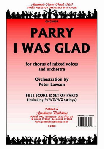 I Was Glad (Orch Lawson) Pack, Sinfo (Pa+St)