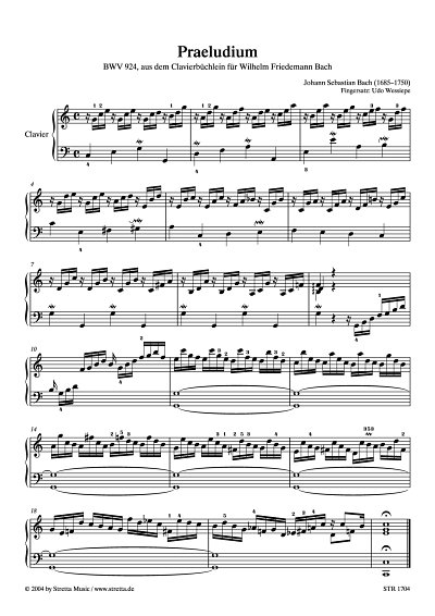 DL: J.S. Bach: Praeludium C-Dur BWV 924, aus dem Clavierbuec