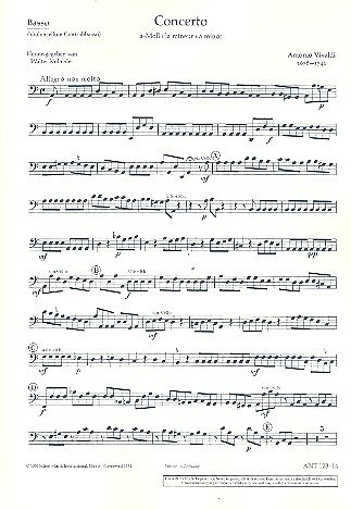 A. Vivaldi: Concerto a-Moll RV 461/PV 42 , ObStrBc (VcKb)
