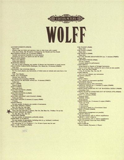 C. Wolff: Electric Spring Nr. 3 (1967)