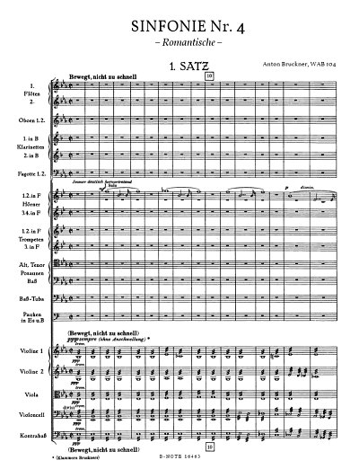 A. Bruckner: 4me Symphonie en mi bemol majeur „Romantique“