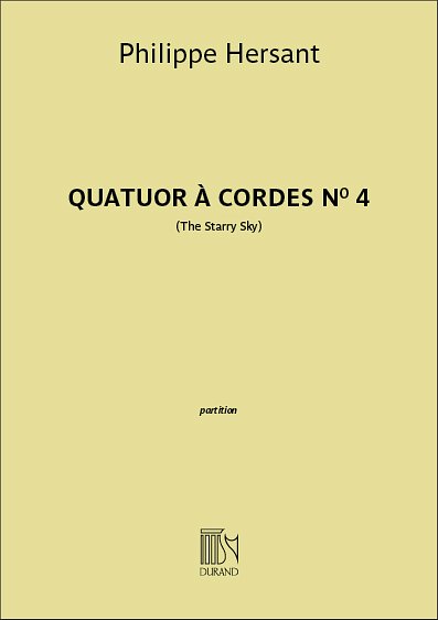 P. Hersant: Quatuor à cordes n° 4, 2VlVaVc (Part.)