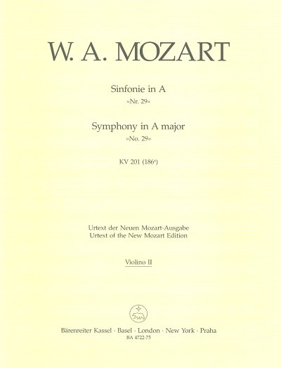 W.A. Mozart: Sinfonie Nr. 29 A-Dur KV 201 (186a, Sinfo (Vl2)
