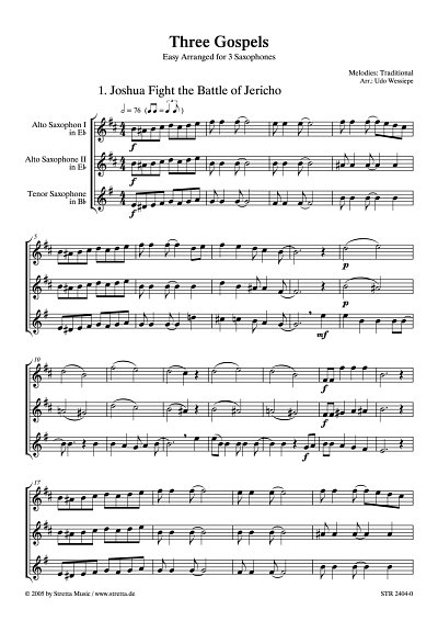 DL: Drei Gospels leicht bearbeitet fuer 3 Saxophone