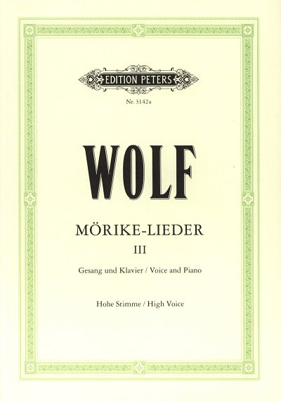 H. Wolf: Moerike-Lieder 3 , GesKlav (Klavpa)