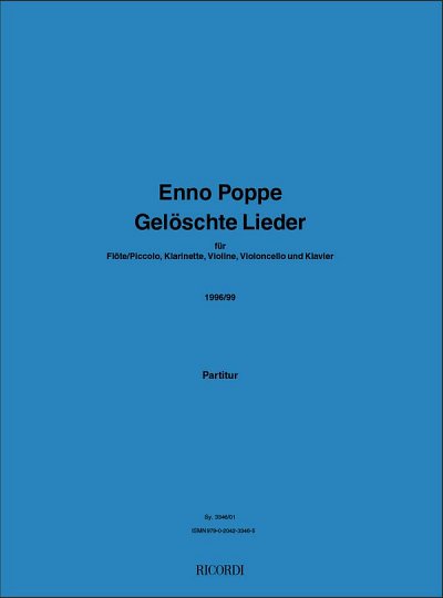 E. Poppe: Gelöschte Lieder (Part.)