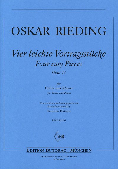 O. Rieding: Vier leichte Vortragsstücke o, VlKlav (KlavpaSt)