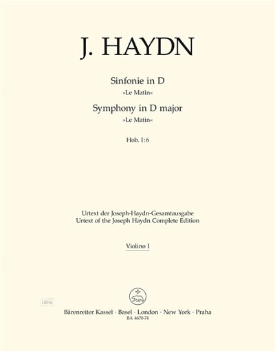 J. Haydn: Sinfonie Nr. 6 D-Dur Hob. I:6, Sinfo (Vl1)