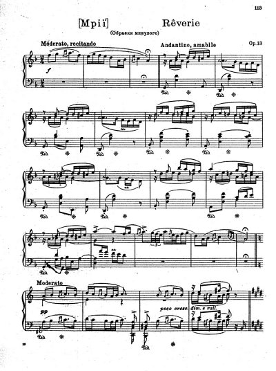 M. Lyssenko: Rêverie op.13, Klav