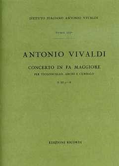 A. Vivaldi: Concerto In Fa RV 411, VcOrch (Part.)