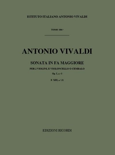 A. Vivaldi: Sonata per 2 violini e BC in Fa Rv 69  (Part.)