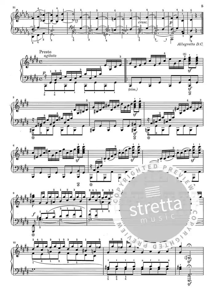 L. v. Beethoven: Klaviersonate Nr. 14 cis-Moll op. 27/, Klav (3)